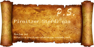 Pirnitzer Stefánia névjegykártya